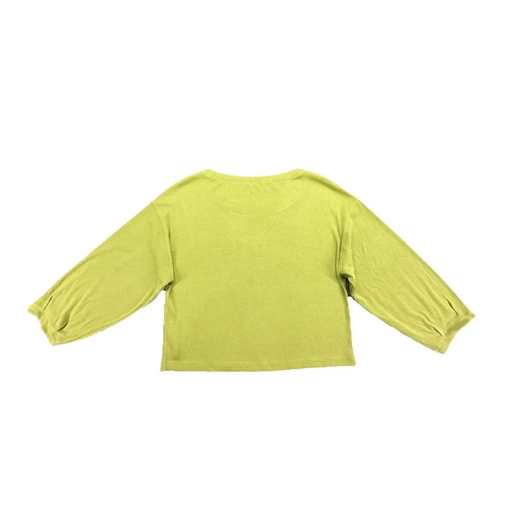 Aritzia‎ Wilfred Women Gabie Long Sleeve Tshirt Lime Green Size M